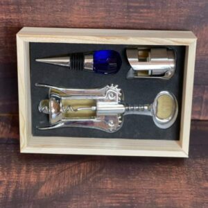 BARBOX Stainless Steel Champagne Wine Beer Corkscrew Vacuum Sealed Bottle Sealer Stopper Opener – Set of 3