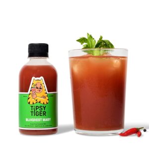 Tipsy Tiger Bloody Mary, Vodka Cocktail Mixer, Makes 6 Drinks, Less Than 5% added Sugar, 250ml (Pack of 3), Fuss Free- Just add Ice and Alcohol